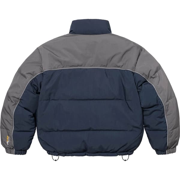Supreme Reversible Puffer Jacket - Navy (front)
