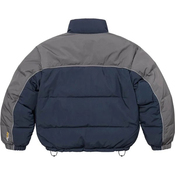 Supreme Reversible Puffer Jacket - Navy (front)