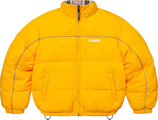 Supreme Reversible Puffer Jacket - Yellow (front)