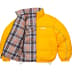 Supreme Reversible Puffer Jacket - Yellow (front)