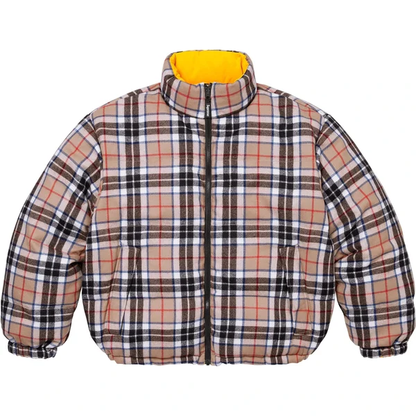 Supreme Reversible Puffer Jacket - Yellow (front)