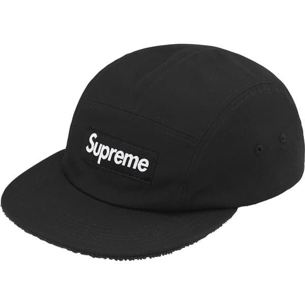 Supreme Reversible Terry Camp Cap - Black (front)