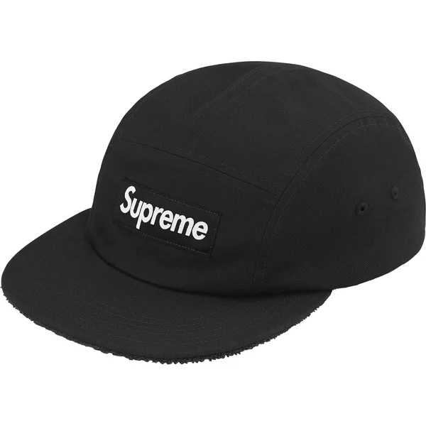 Supreme Reversible Terry Camp Cap - Black (front)