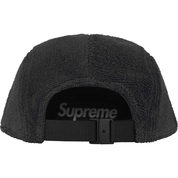 Supreme Reversible Terry Camp Cap - Black (front)