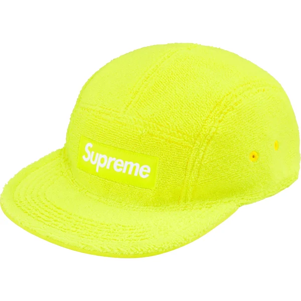 Supreme Reversible Terry Camp Cap - Fluorescent Yellow (front)
