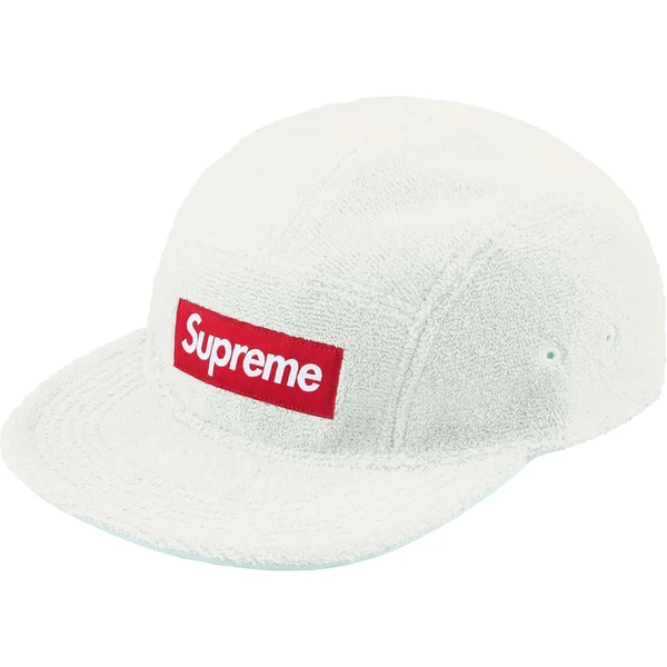 Supreme Reversible Terry Camp Cap - White (front)