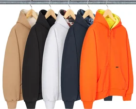 Supreme Reversible Work Zip Up Hooded Sweatshirt