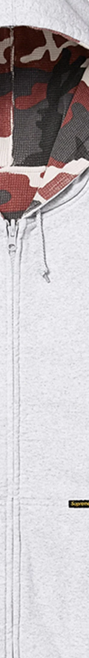 Supreme Reversible Work Zip Up Hooded Sweatshirt - Ash Grey (front)