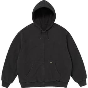 Supreme Reversible Work Zip Up Hooded Sweatshirt Black