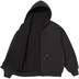 Supreme Reversible Work Zip Up Hooded Sweatshirt - Black (front)