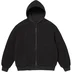 Supreme Reversible Work Zip Up Hooded Sweatshirt - Black (front)