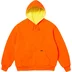 Supreme Reversible Work Zip Up Hooded Sweatshirt - Bright Orange (front)