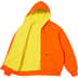 Supreme Reversible Work Zip Up Hooded Sweatshirt - Bright Orange (front)