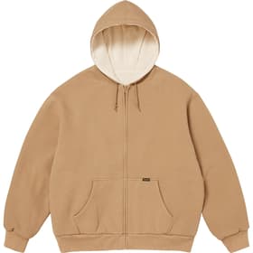 Supreme Reversible Work Zip Up Hooded Sweatshirt Light Tan