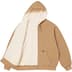 Supreme Reversible Work Zip Up Hooded Sweatshirt - Light Tan (front)