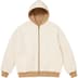 Supreme Reversible Work Zip Up Hooded Sweatshirt - Light Tan (front)