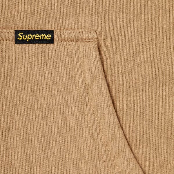 Supreme Reversible Work Zip Up Hooded Sweatshirt - Light Tan (front)
