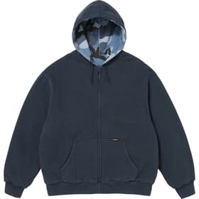 Supreme Reversible Work Zip Up Hooded Sweatshirt Navy