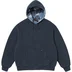 Supreme Reversible Work Zip Up Hooded Sweatshirt - Navy (front)