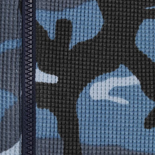 Supreme Reversible Work Zip Up Hooded Sweatshirt - Navy (front)