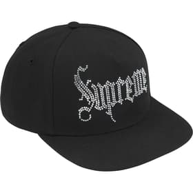 Supreme Rhinestone 5-Panel Black