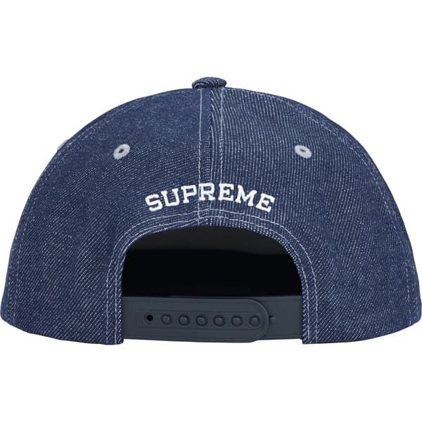 Supreme Rhinestone 5-Panel - Denim (front)