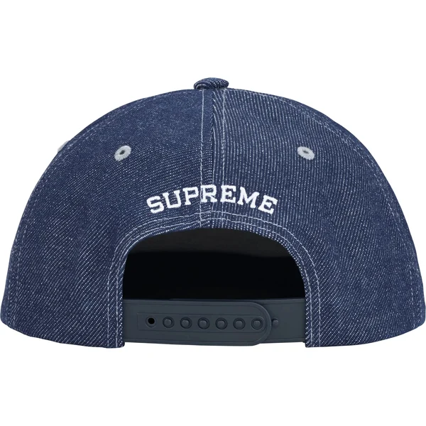 Supreme Rhinestone 5-Panel - Denim (front)