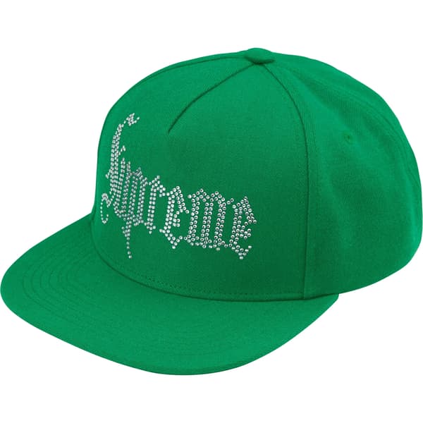 Supreme Rhinestone 5-Panel - Green (front)