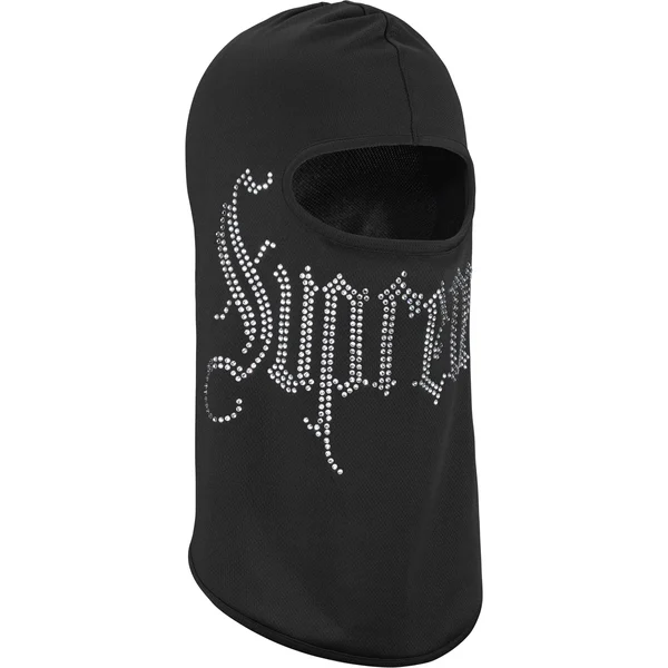 Supreme Rhinestone Balaclava - Black (front)