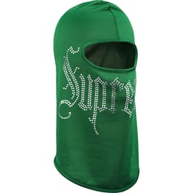 Supreme Rhinestone Balaclava Green