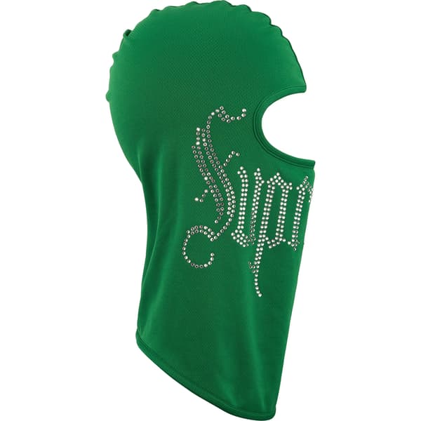 Supreme Rhinestone Balaclava - Green (front)