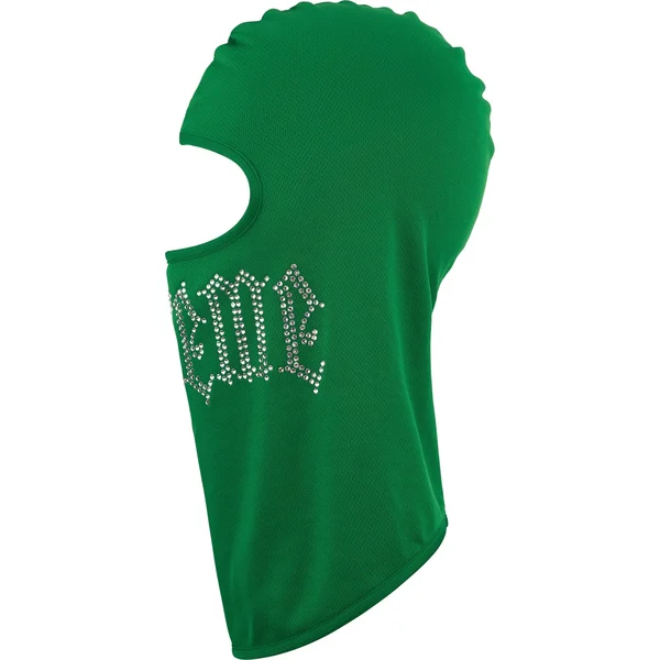 Supreme Rhinestone Balaclava - Green (front)