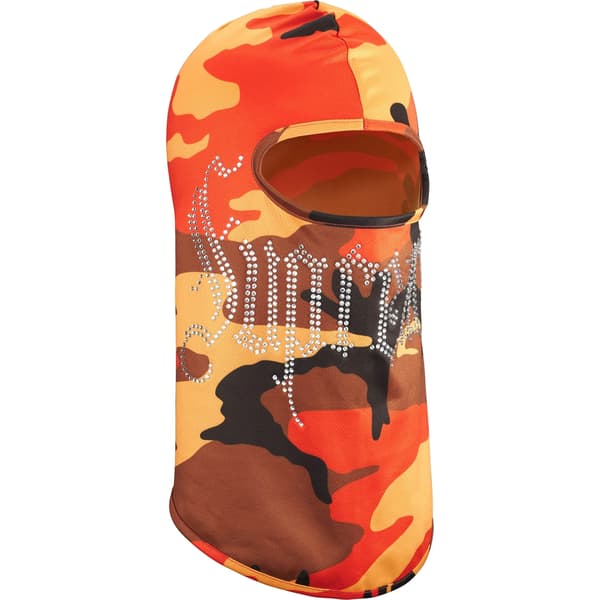 Supreme Rhinestone Balaclava - Orange Camo (front)