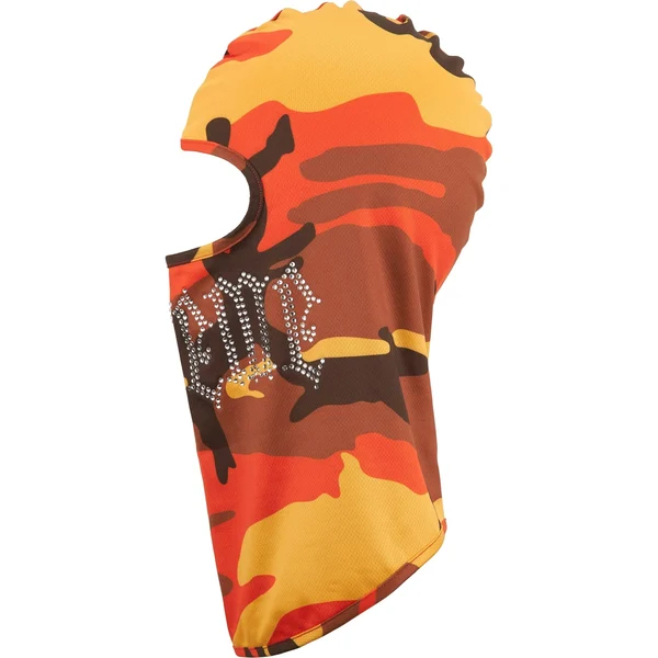 Supreme Rhinestone Balaclava - Orange Camo (front)