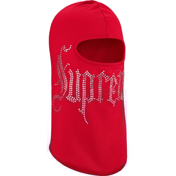 Supreme Rhinestone Balaclava - Red (front)