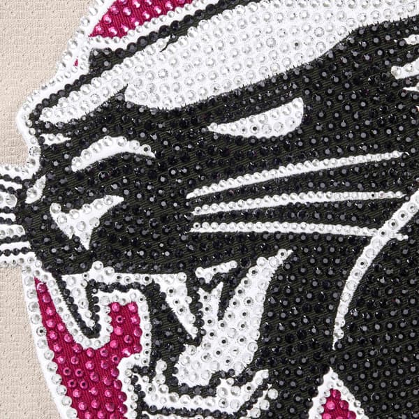 Supreme Rhinestone Hockey Jersey - Light Grey (front)