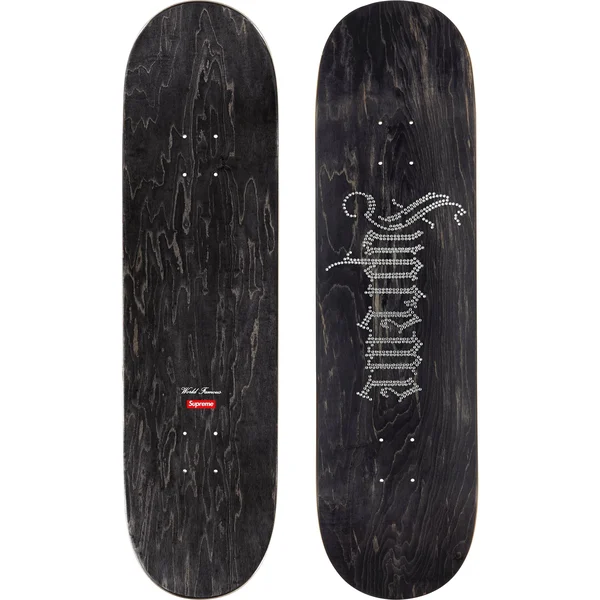 Supreme Rhinestone Skateboard - 8.25" x 32" (front)