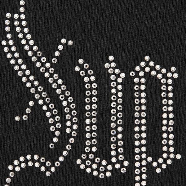 Supreme Rhinestone S/S Top - Black (front)