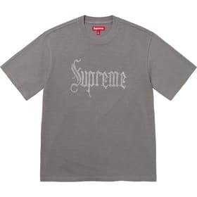 Supreme Rhinestone S/S Top Grey