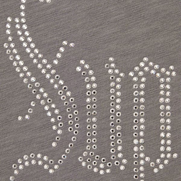 Supreme Rhinestone S/S Top - Grey (front)