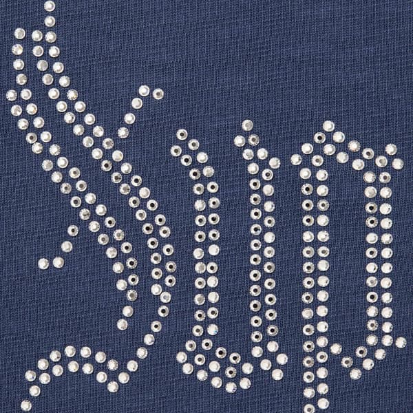 Supreme Rhinestone S/S Top - Navy (front)