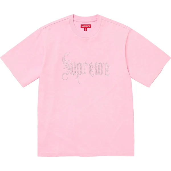 Supreme Rhinestone S/S Top - Pink (front)