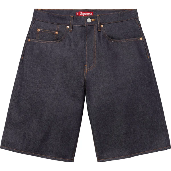 Supreme Rigid Baggy Selvedge Denim Short - Rigid Indigo (front)