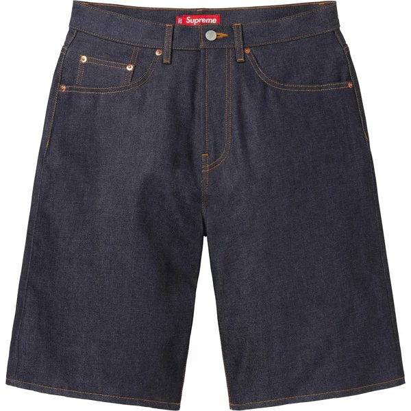 Supreme Rigid Baggy Selvedge Denim Short - Rigid Indigo (front)