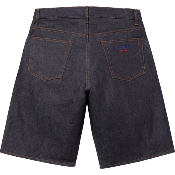 Supreme Rigid Baggy Selvedge Denim Short - Rigid Indigo (front)