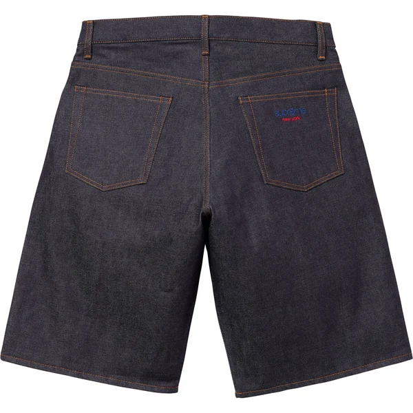 Supreme Rigid Baggy Selvedge Denim Short - Rigid Indigo (front)