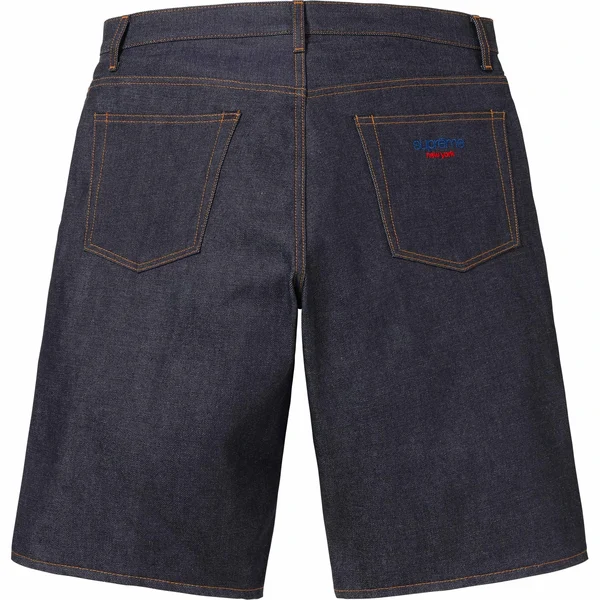 Supreme Rigid Baggy Selvedge Denim Short - Rigid Indigo (front)