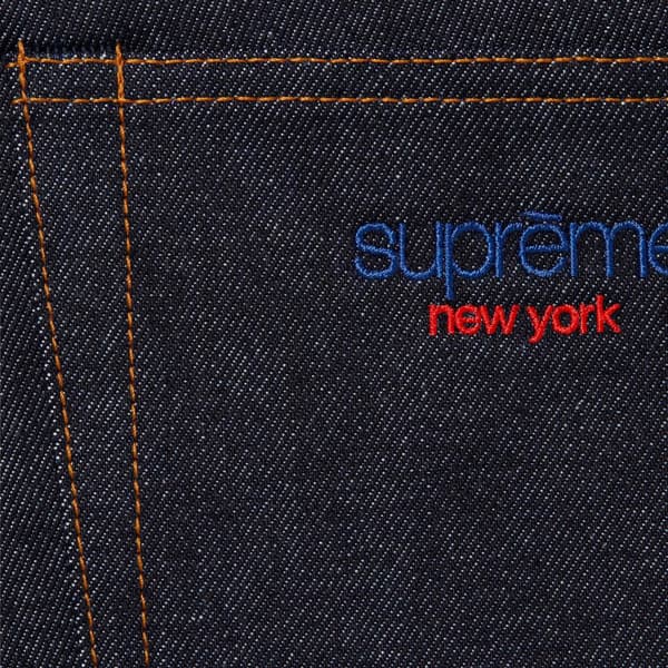 Supreme Rigid Baggy Selvedge Denim Short - Rigid Indigo (front)