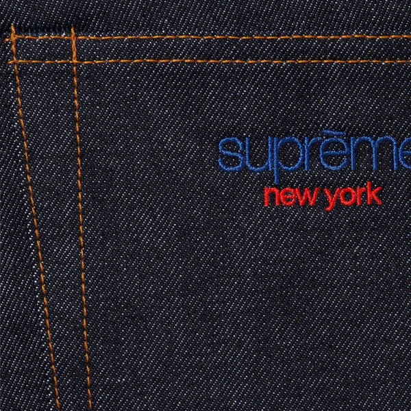 Supreme Rigid Baggy Selvedge Denim Short - Rigid Indigo (front)