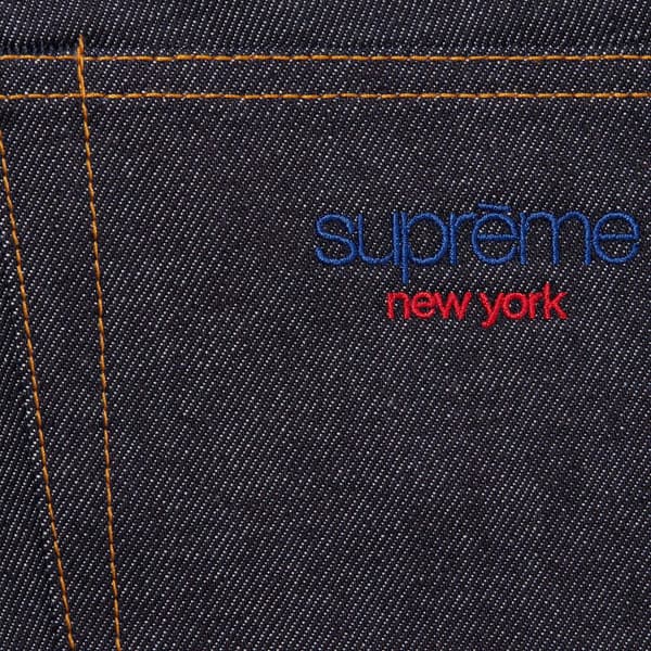 Supreme Rigid Baggy Selvedge Denim Short - Rigid Indigo (front)
